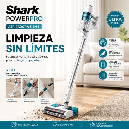 Shark PowerPro™ - Aspiradora Inalambrica 3 en 1 | Automática y de mano
