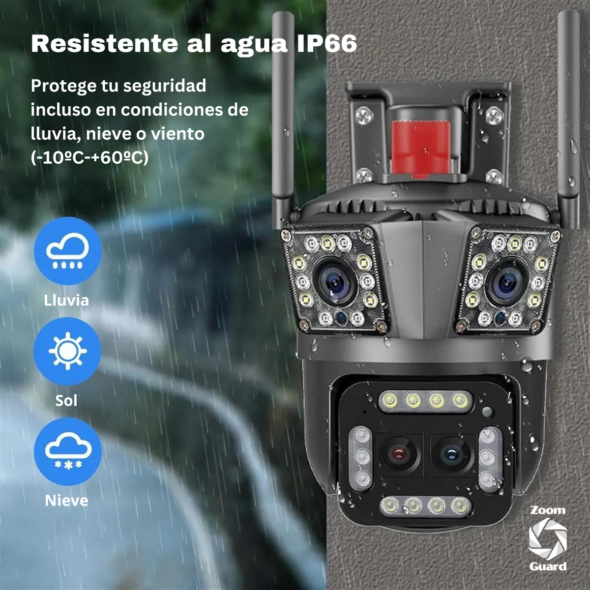 Zoom Guard: Cámara de Seguridad WiFi - ¡Compra 1, Llévate 2! + Memoria ilimitada