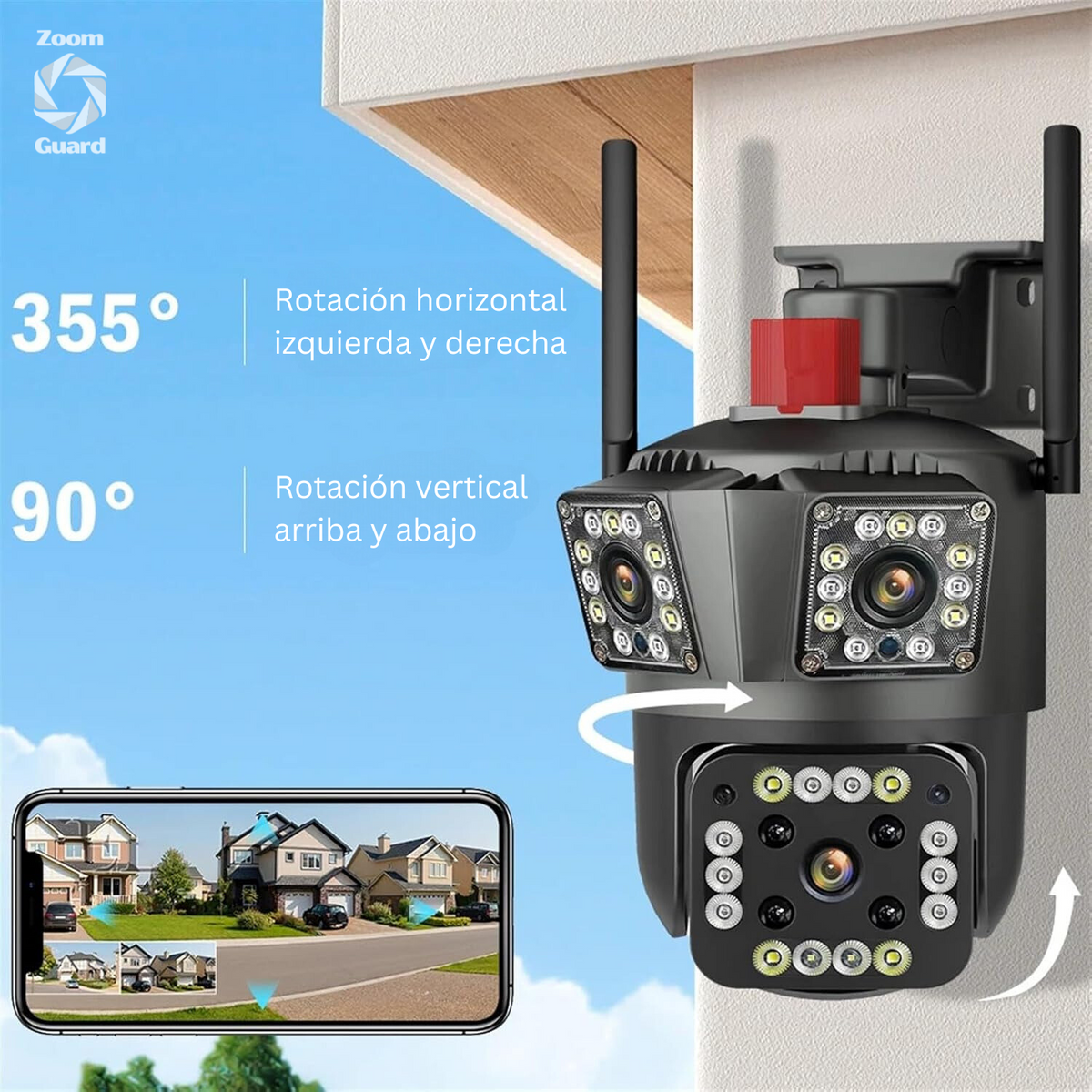Zoom Guard: Cámara de Seguridad WiFi - ¡Compra 1, Llévate 2! + Memoria ilimitada