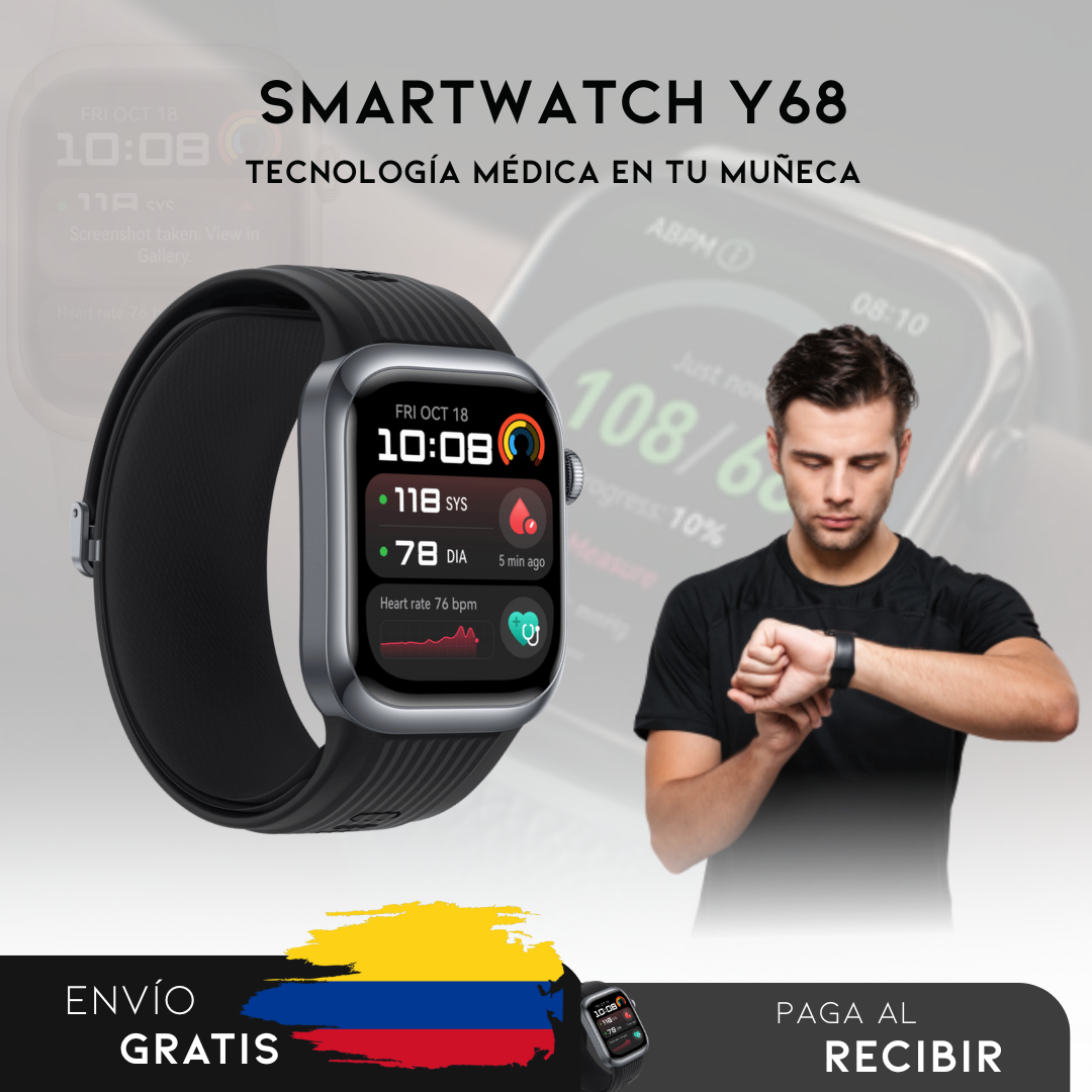 Smart Watch X7 Ultra Reloj Inteligente -Monitor Médico 3 en 1 (Glucosa, Presión, Riesgo de ACV) | Menú en español