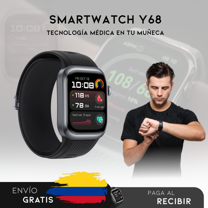 Smart Watch X7 Ultra Reloj Inteligente -Monitor Médico 3 en 1 (Glucosa, Presión, Riesgo de ACV) | Menú en español
